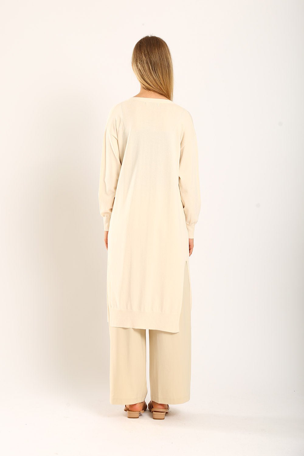 Tonie Long Knit Cardigan in Apricot - Image 9