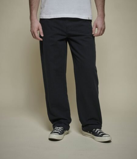 Cotton Canvas Straight Leg Pants