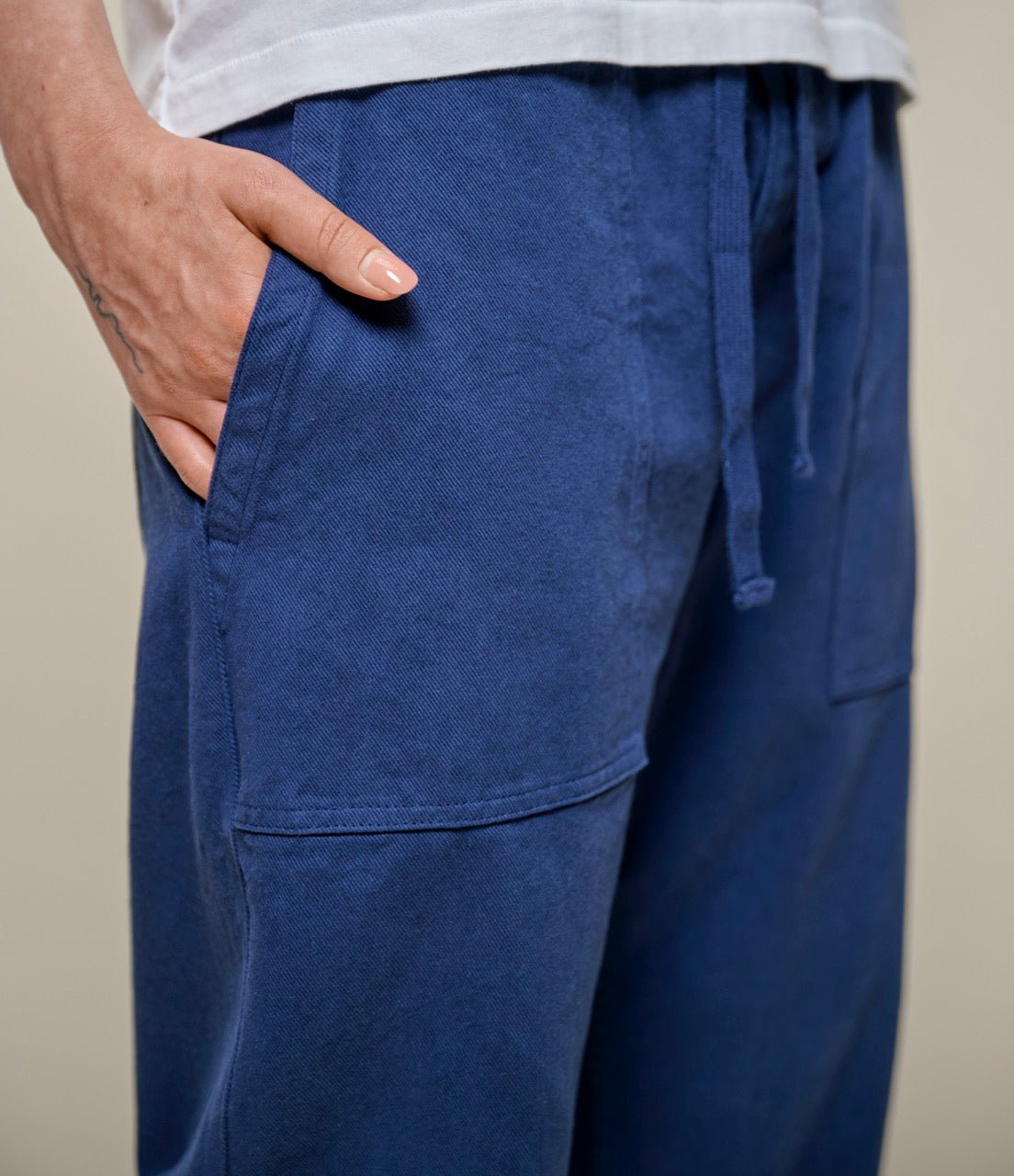 Worker's Cotton Twill Drawstring Pants - Image 4