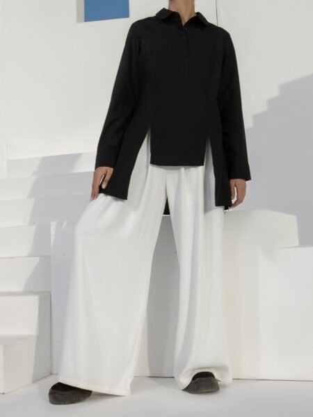 Off White Wide Leg Trousers