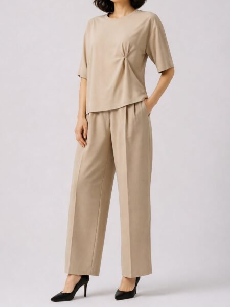 Brown Wide Leg Trousers